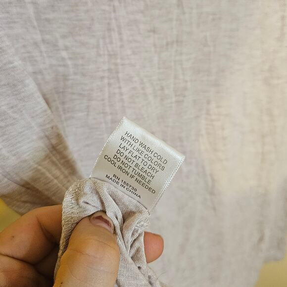 Rose + Olive Size Medium M Light Heathered Purple Pink Metal Embellished Soft - Picture 7 of 9